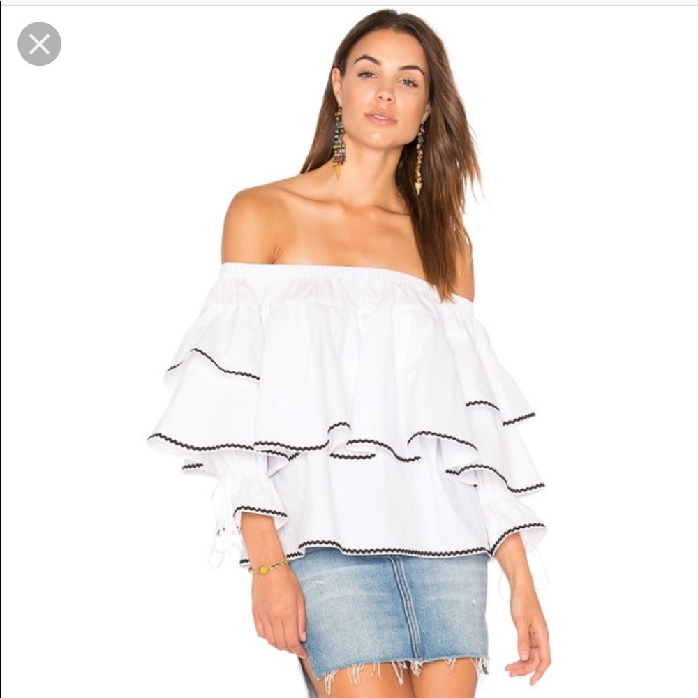 Endless Rose off the shoulder trim top